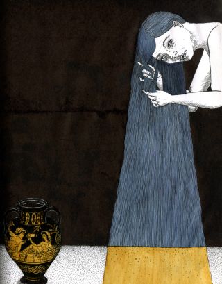 Day 02 #inktober Druhé téma, inspirované vodou a nymfami. Co se týče vlastnoručně vyrobených inkoustů, tak velmi dobře...